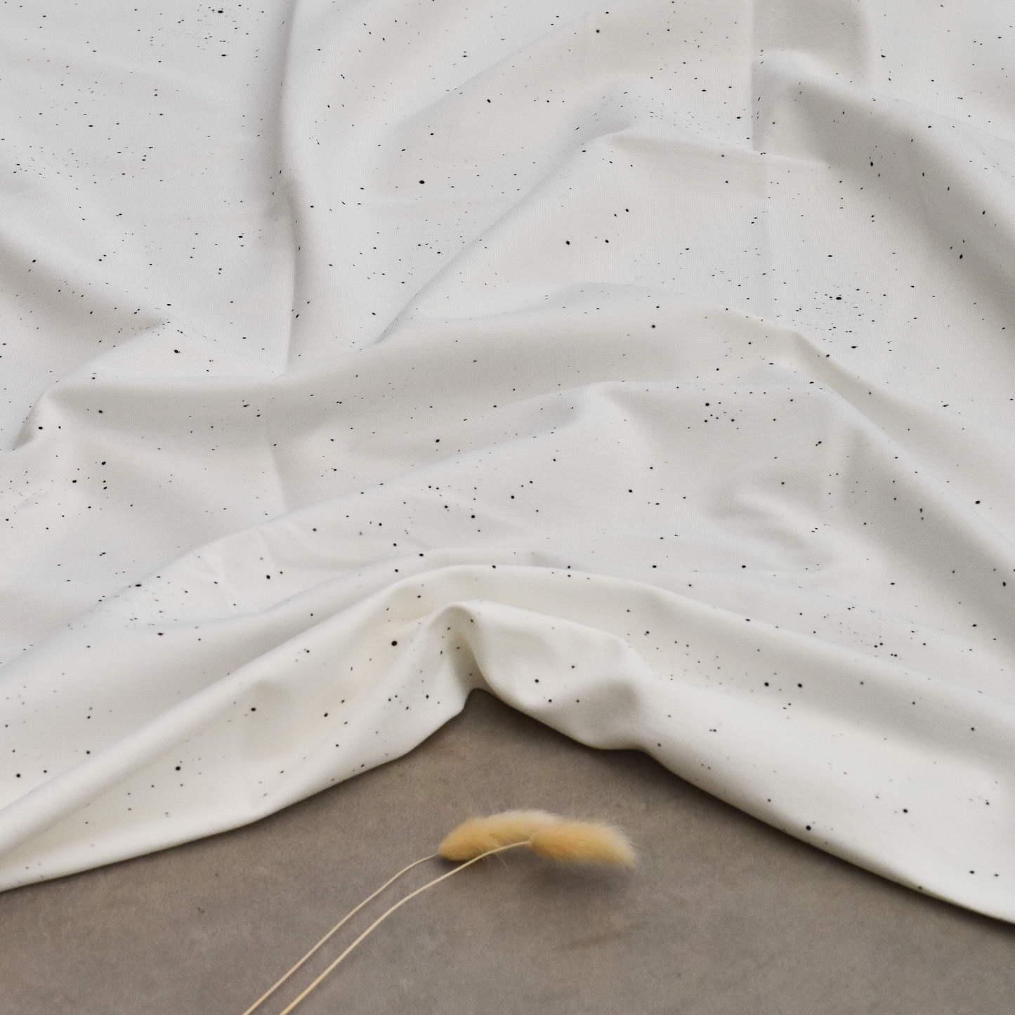 Bio French Terry | black and white Konfetti