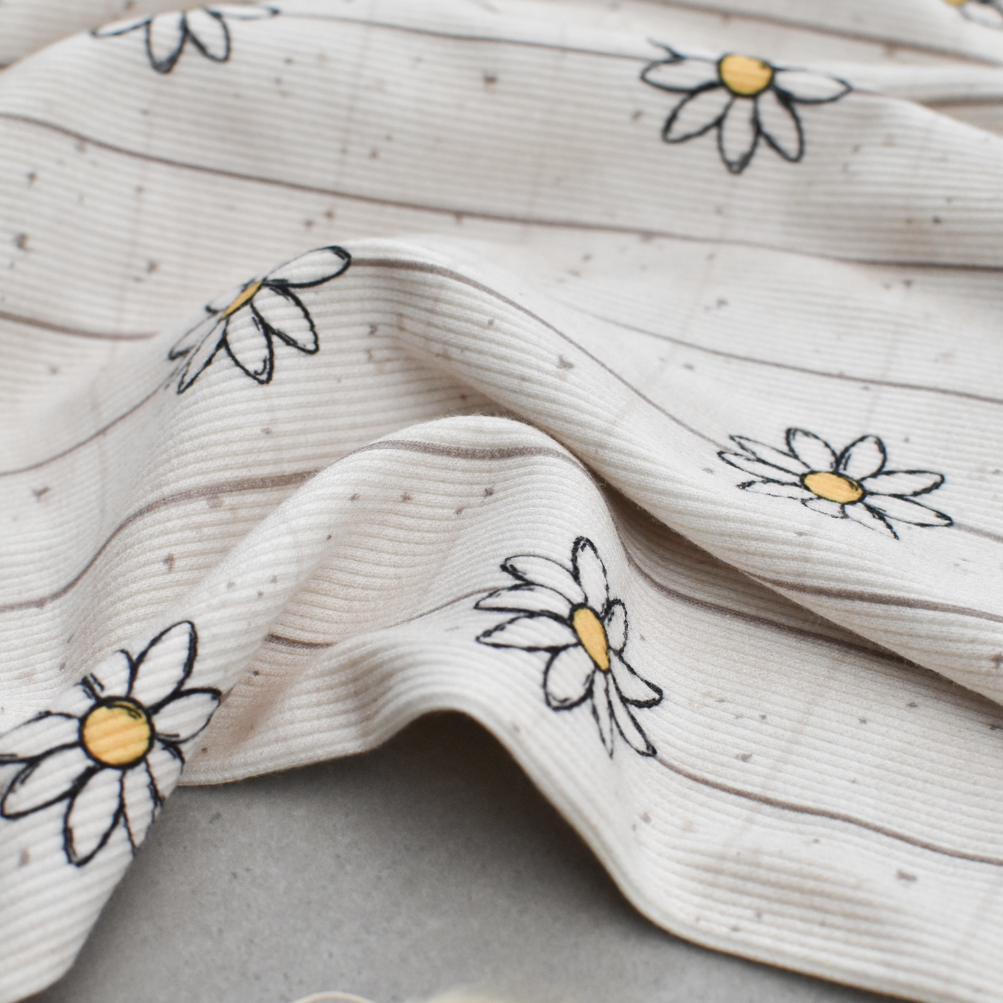 Bio Heavy Ribjersey | Daisy Flower