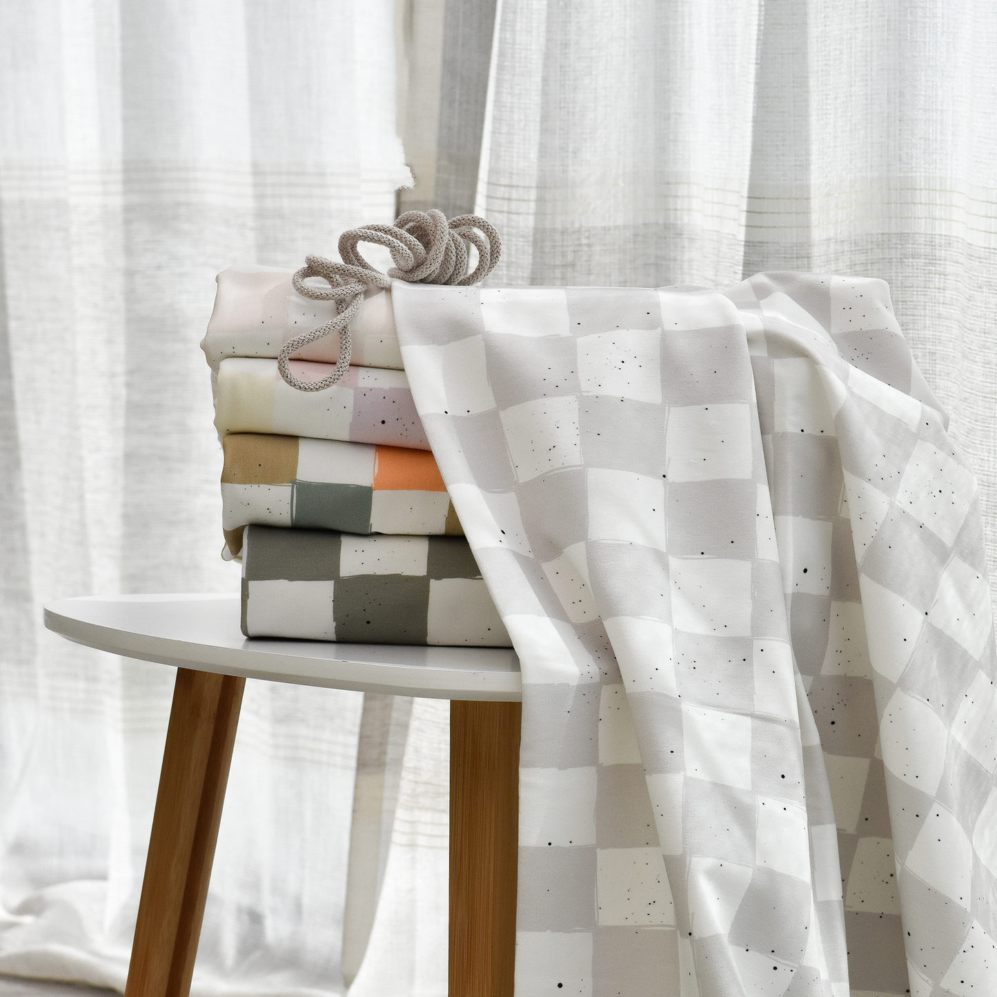 Bio French Terry | Softgrey Checks