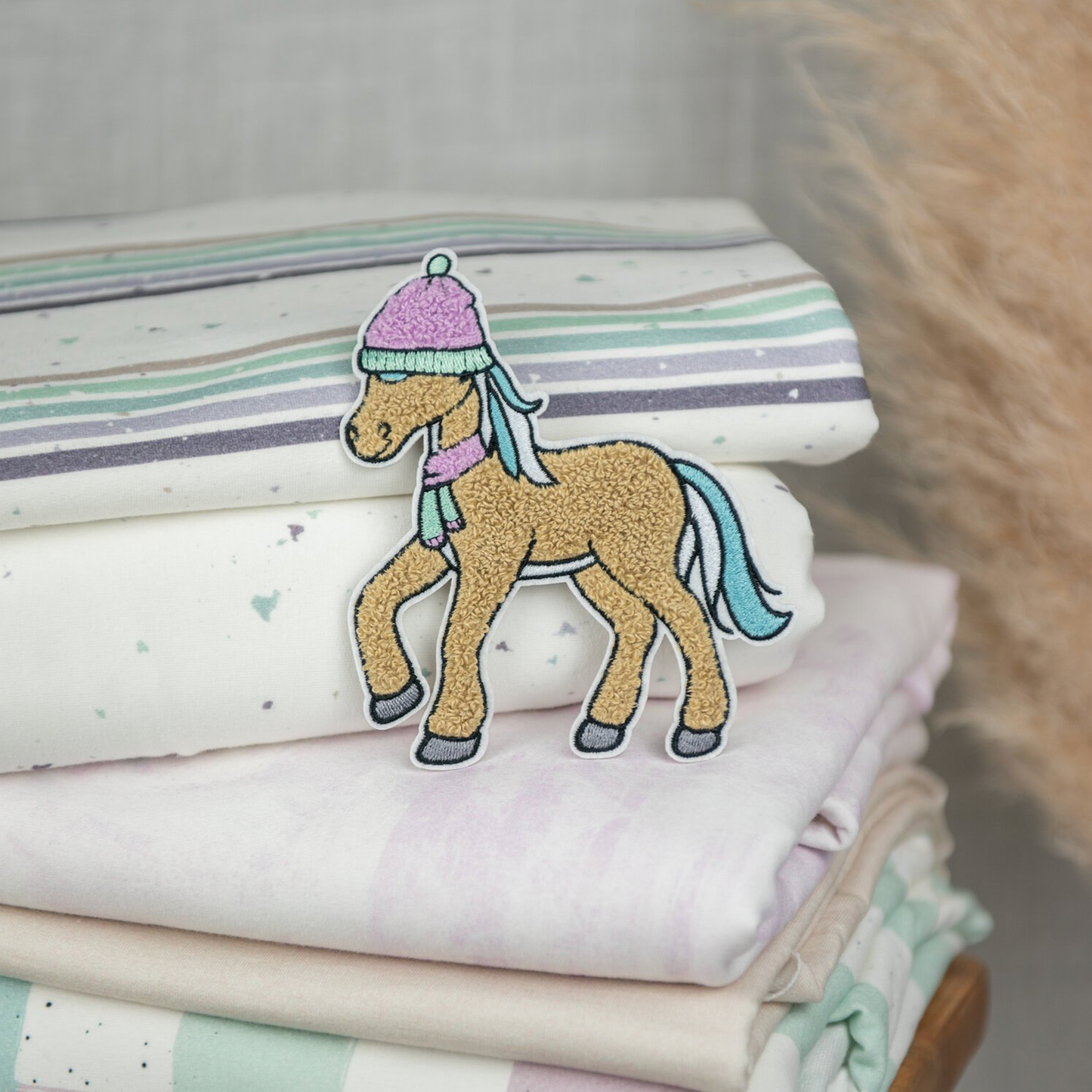 Chenille Patch I Winter-Pferd