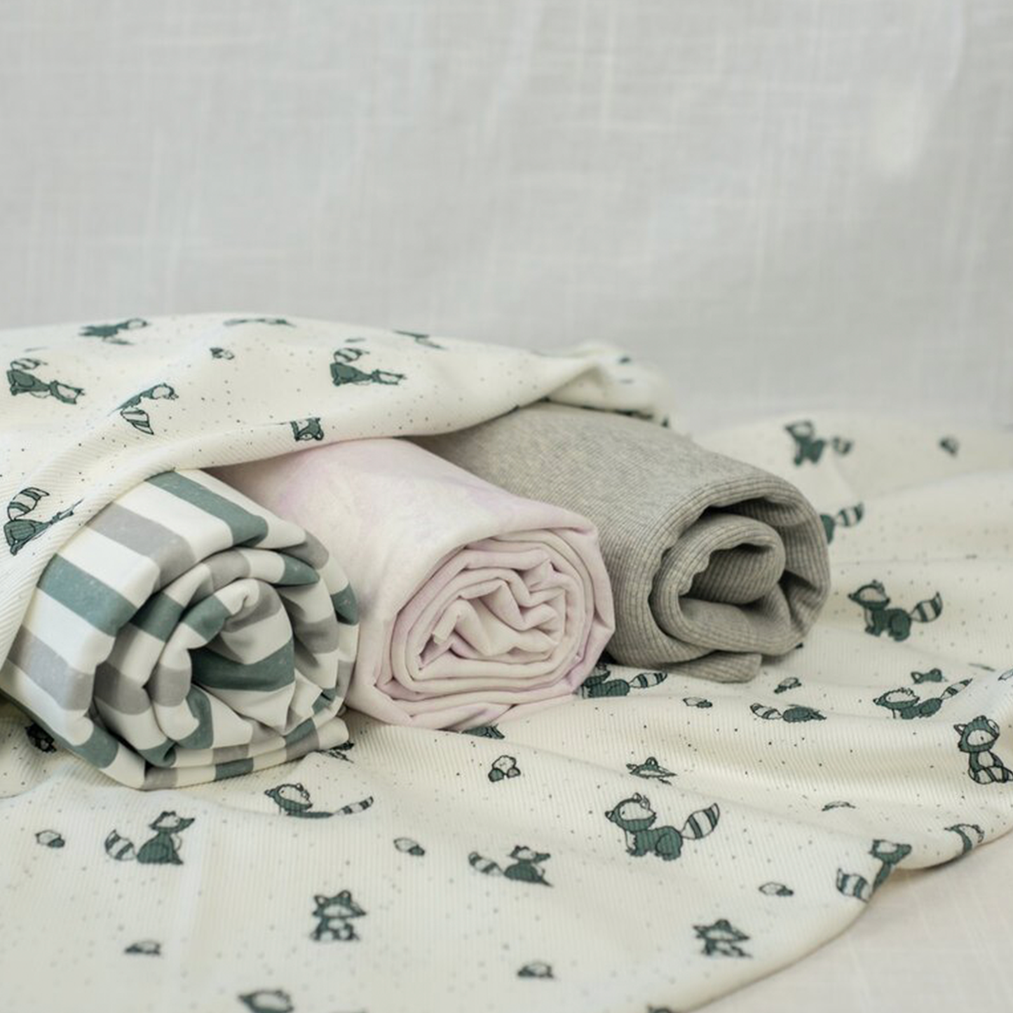 Bio French Terry | Block Stripes Grau