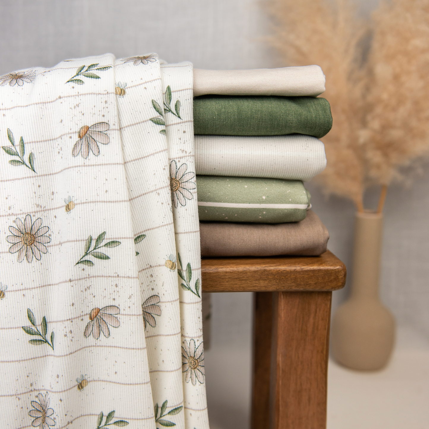 Bio Heavy Ribjersey | Bienchen und Blümchen Maxi