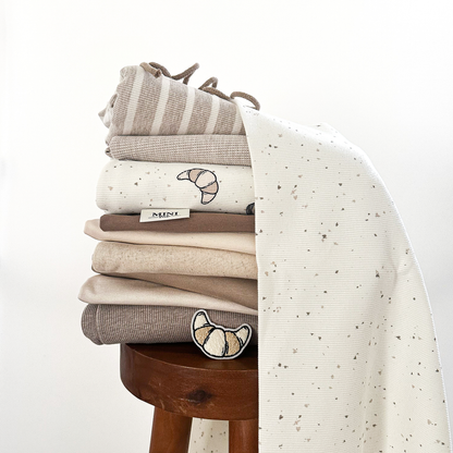 Bio Heavy Ribjersey | Coffee Dots