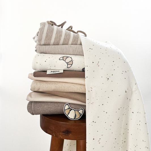 Bio Heavy Ribjersey | Coffee Dots