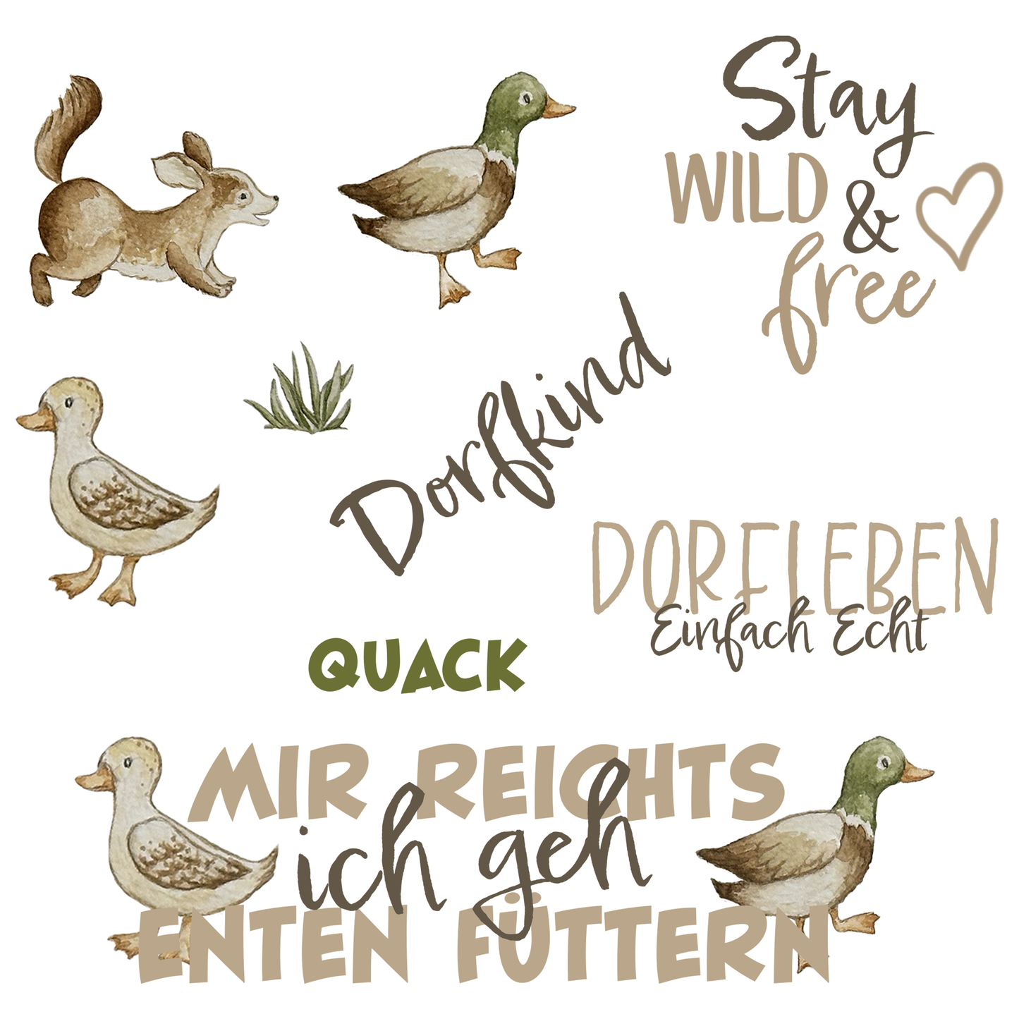Bügelbild Groß | Farmtiere