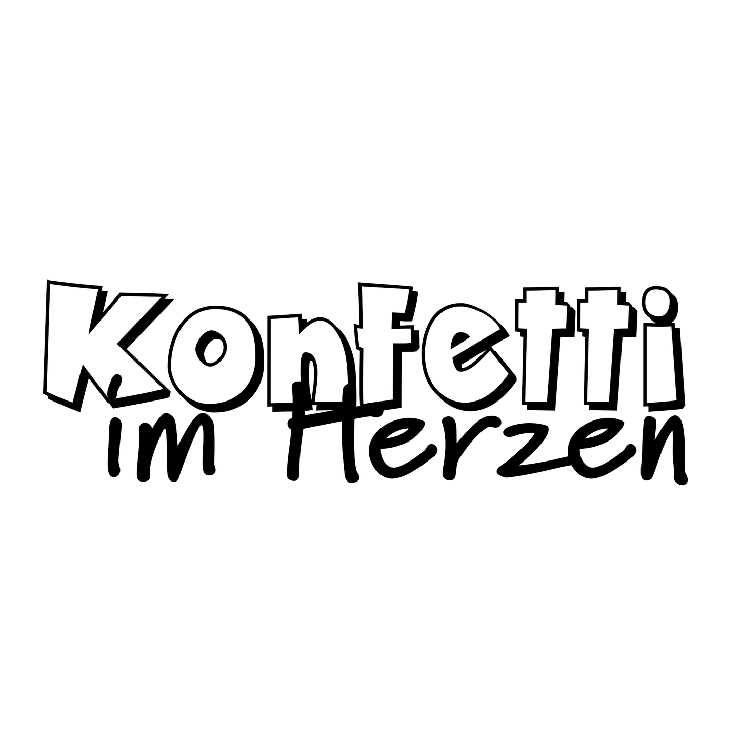 Bügelbild Groß | Konfetti im Herzen