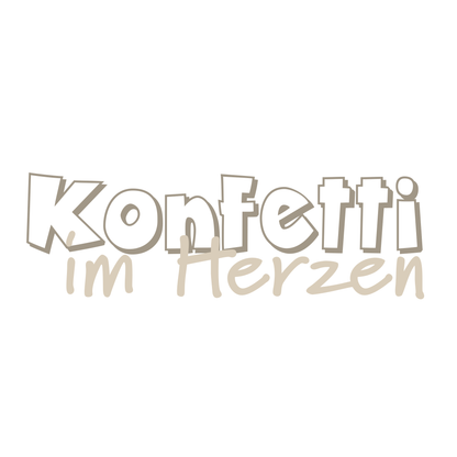 Bügelbild Groß | Konfetti im Herzen