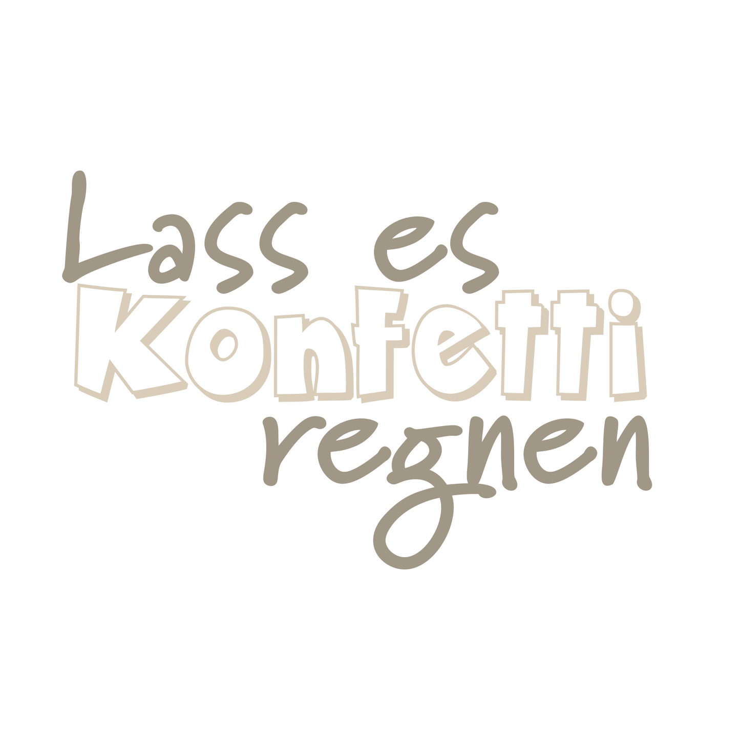 Bügelbild Groß | Lass es Konfetti regnen