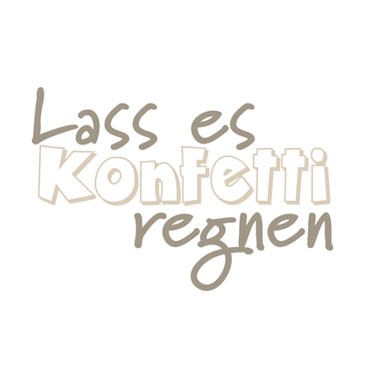 Bügelbild Groß | Lass es Konfetti regnen