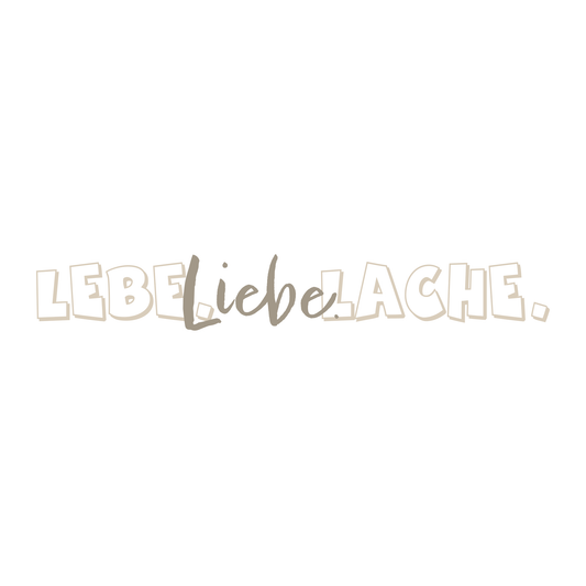 Bügelbild Groß | Lebe Liebe Lache