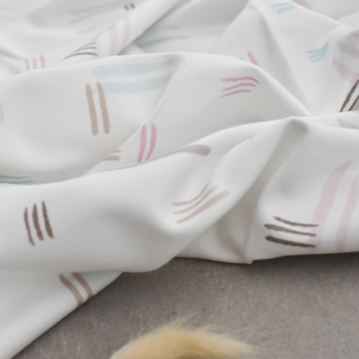 Bio French Terry | Messy Pastell Stripes