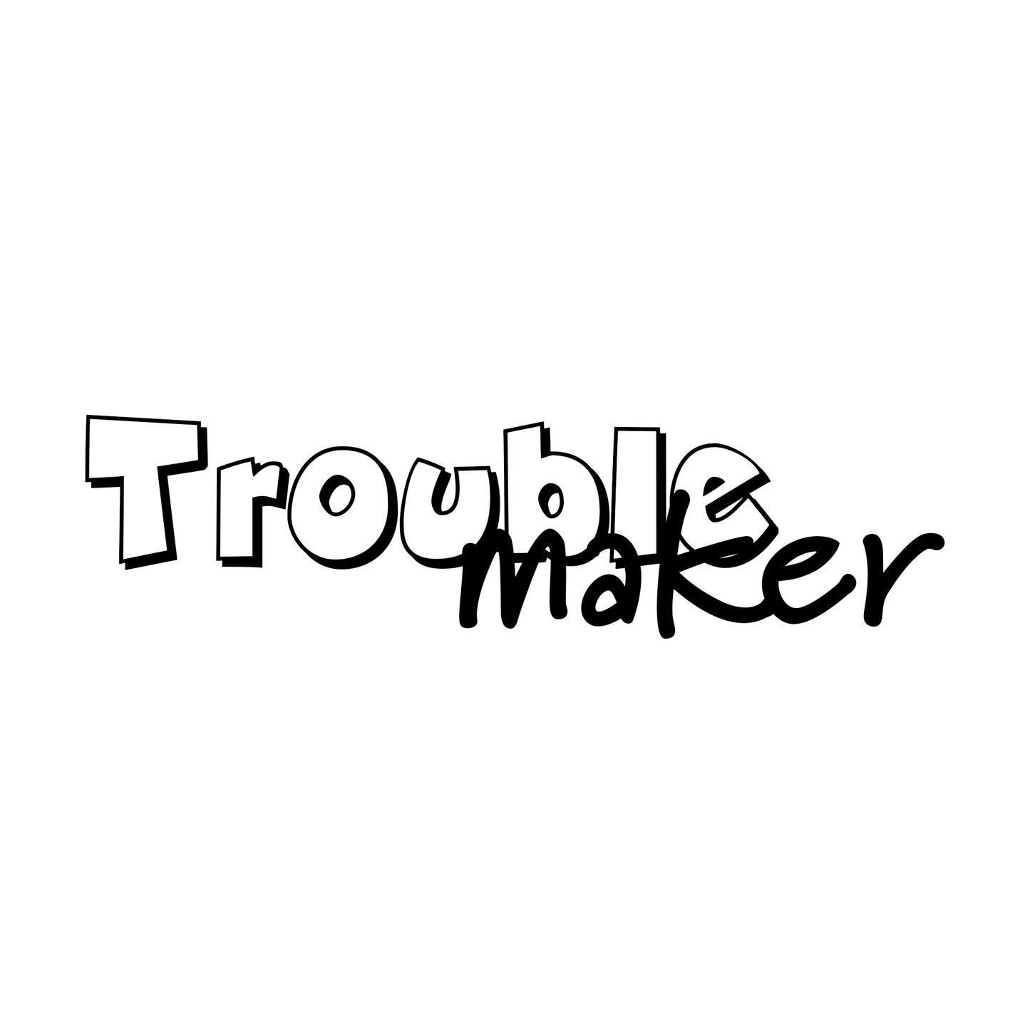 Bügelbild Groß | Troublemaker