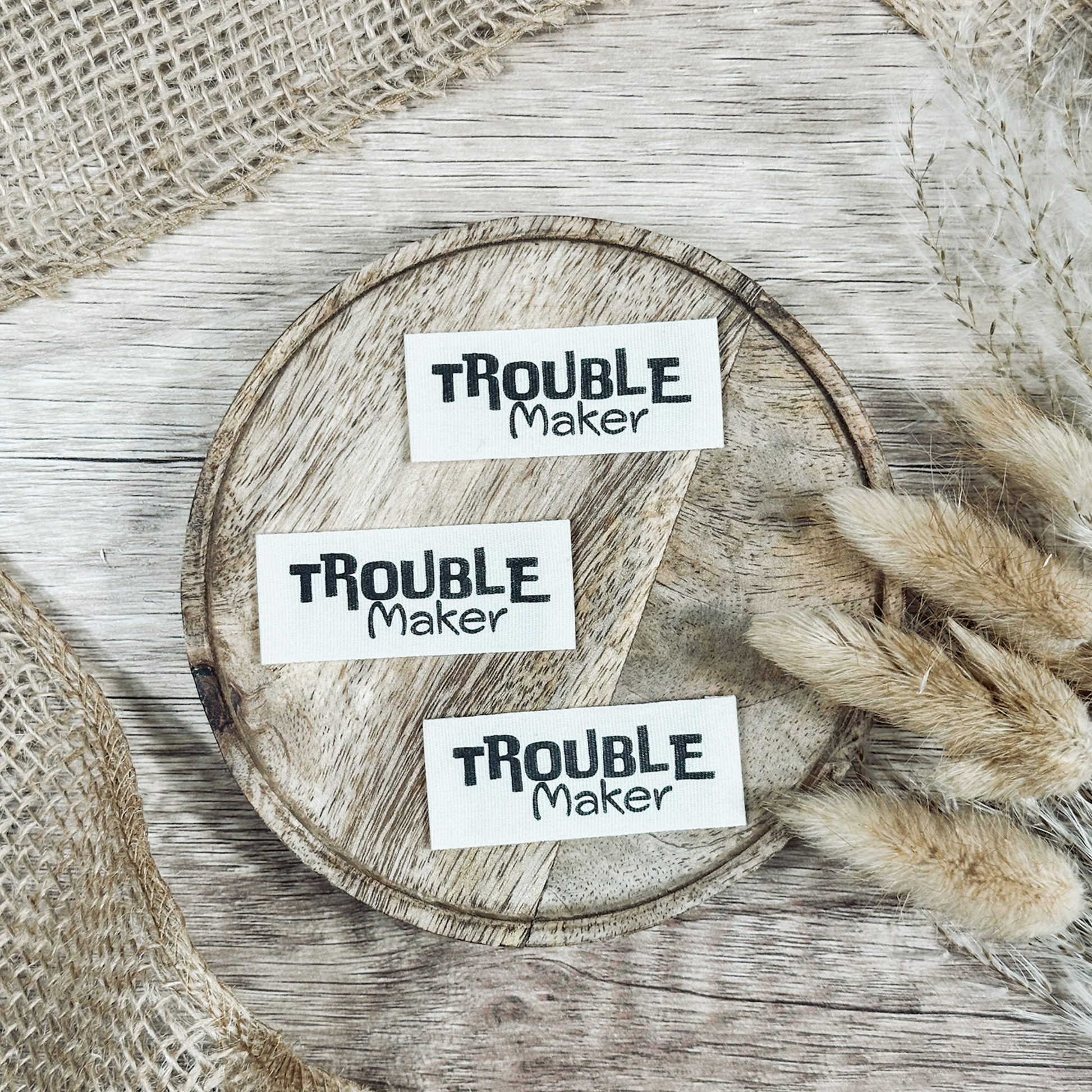 Baumwolllabel I Trouble Maker