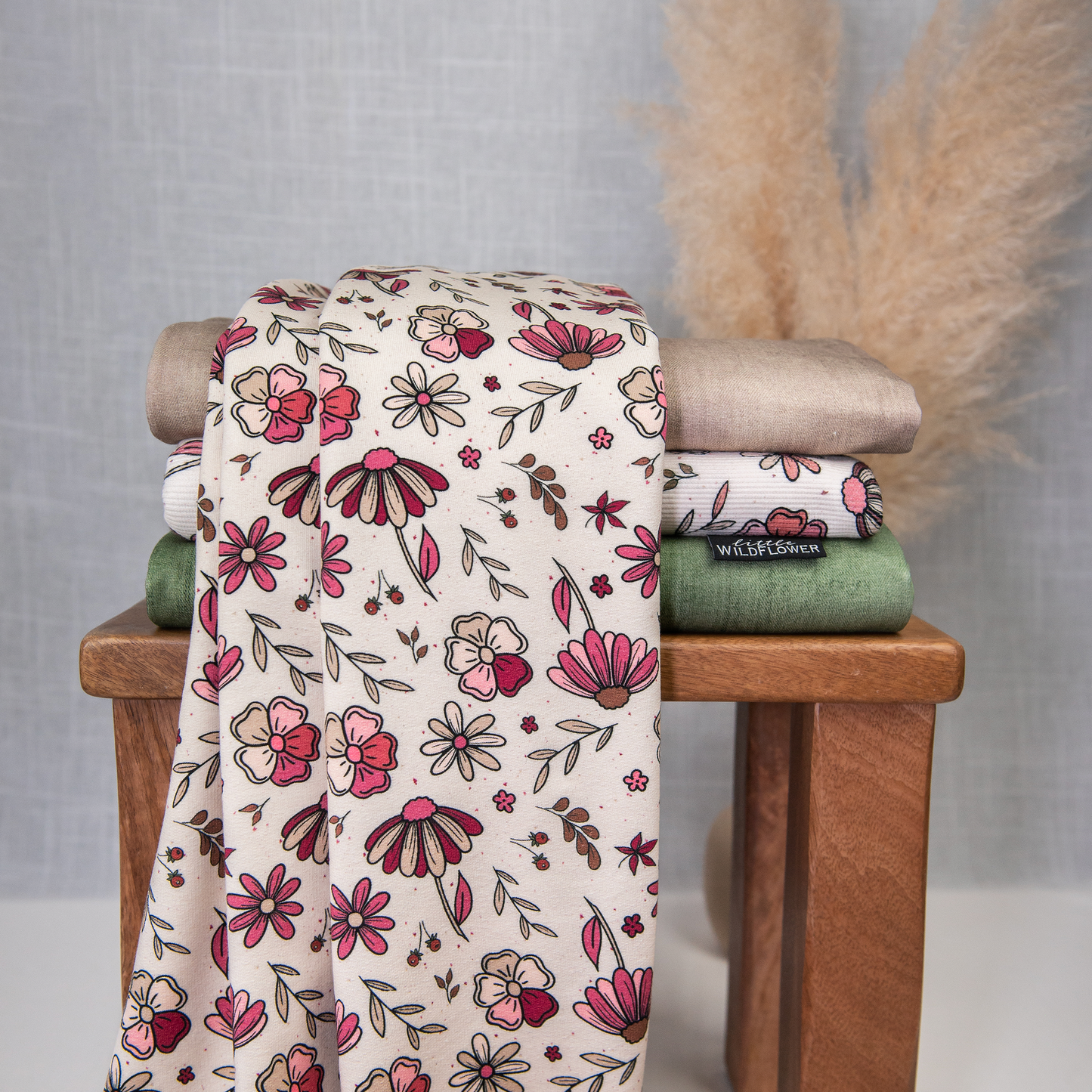 Bio French Terry | Blumentraum beige