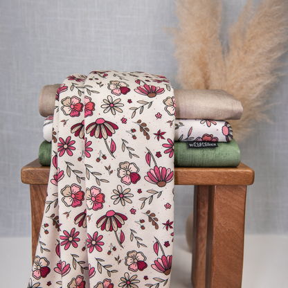 Bio French Terry | Blumentraum beige