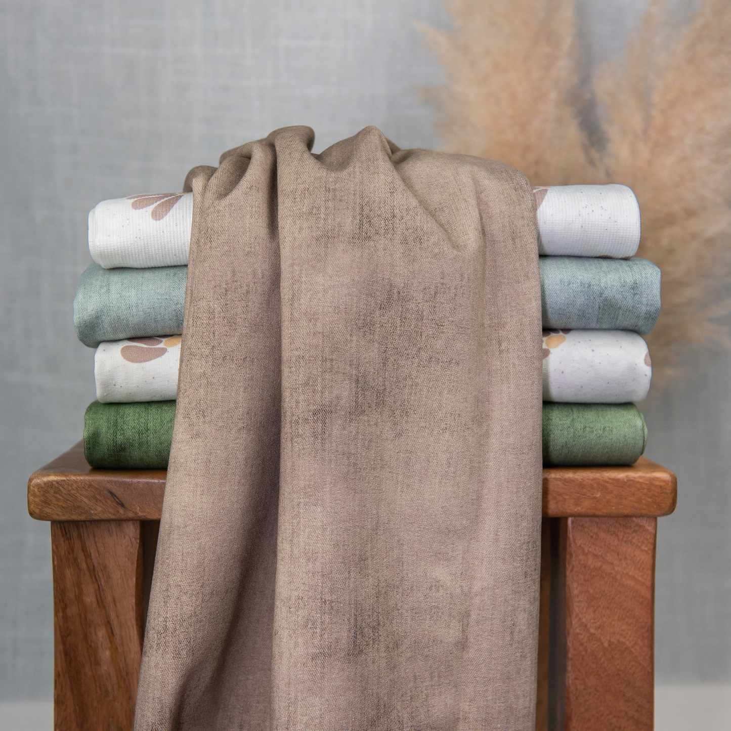 Bio French Terry | Denim washed Braun