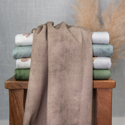 Bio French Terry | Denim washed Braun