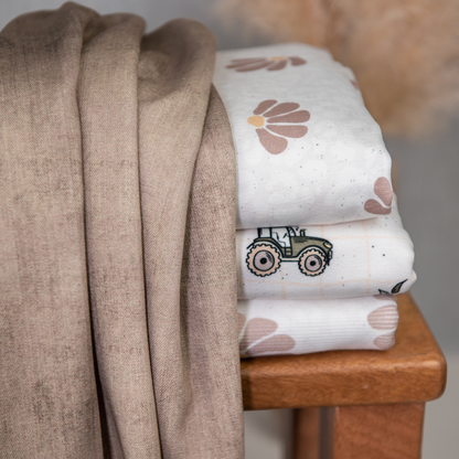 Bio French Terry | Denim washed Braun