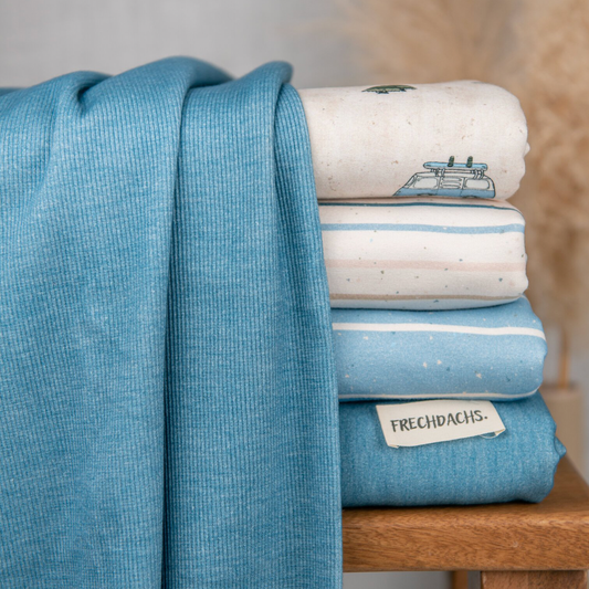 Bio French Terry | Denim Petrolblau