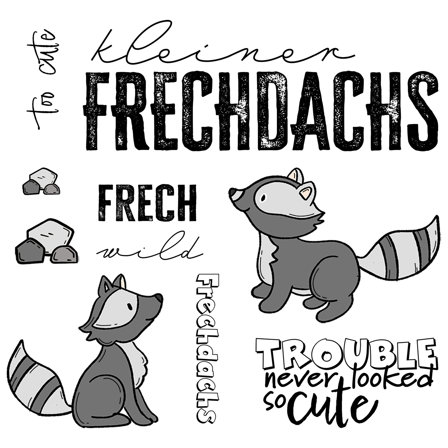 Bügelbild Groß | Waschbär