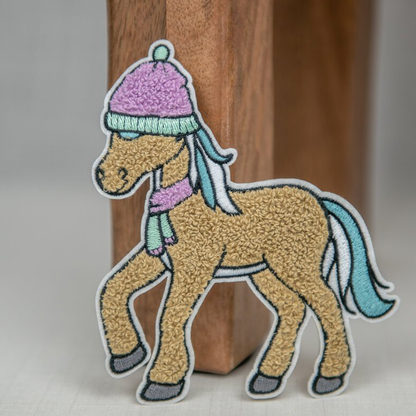 Chenille Patch I Winter-Pferd