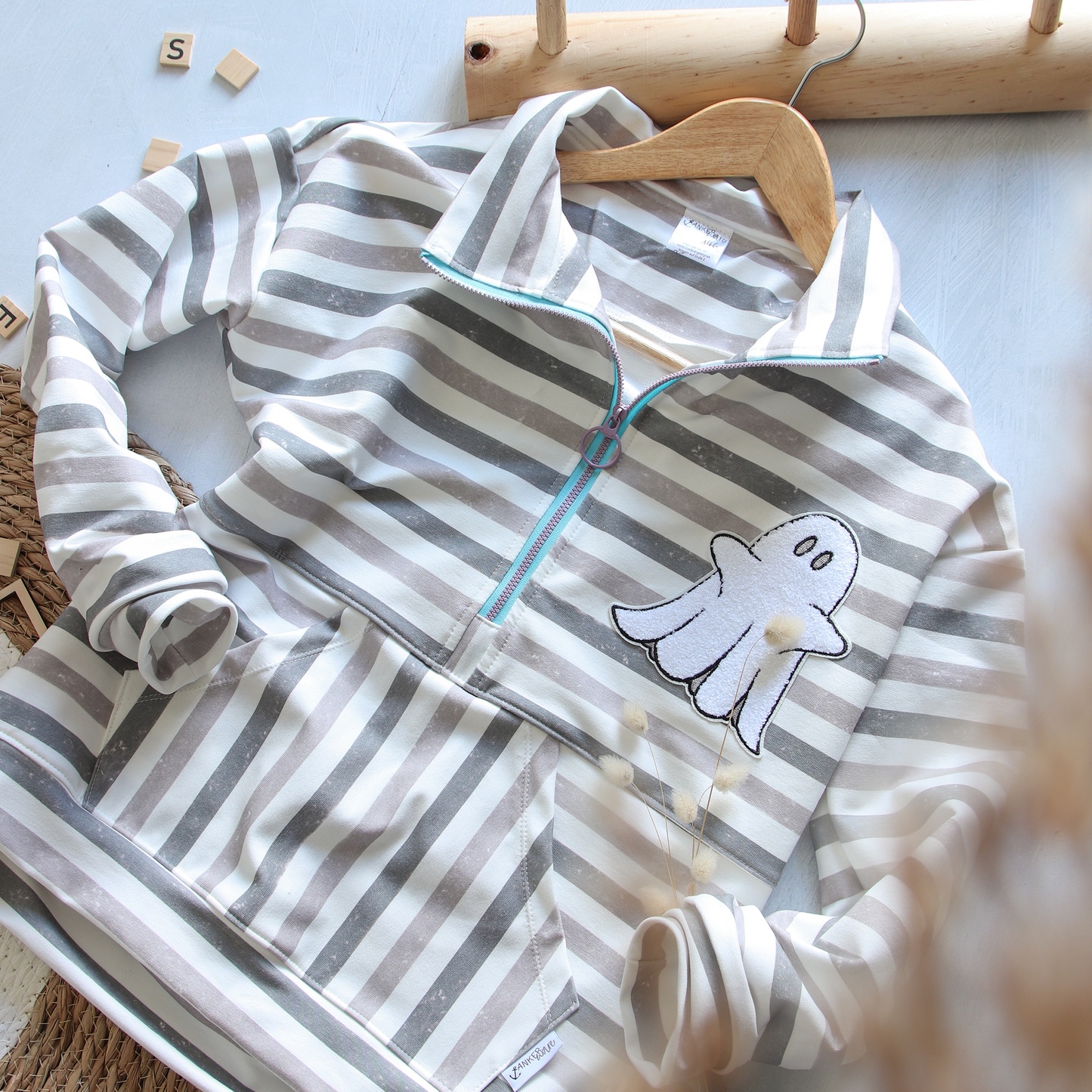 Bio French Terry | Block Stripes Grau