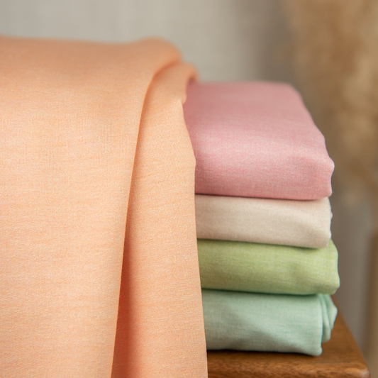Bio French Terry | Denim apricot