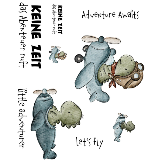 Bügelbild Groß | Flug-Dino