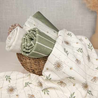 Bio Heavy Ribjersey |  Bienchen und Blümchen Maxi