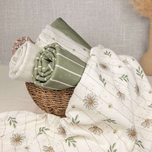 Bio Heavy Ribjersey |  Bienchen und Blümchen Maxi
